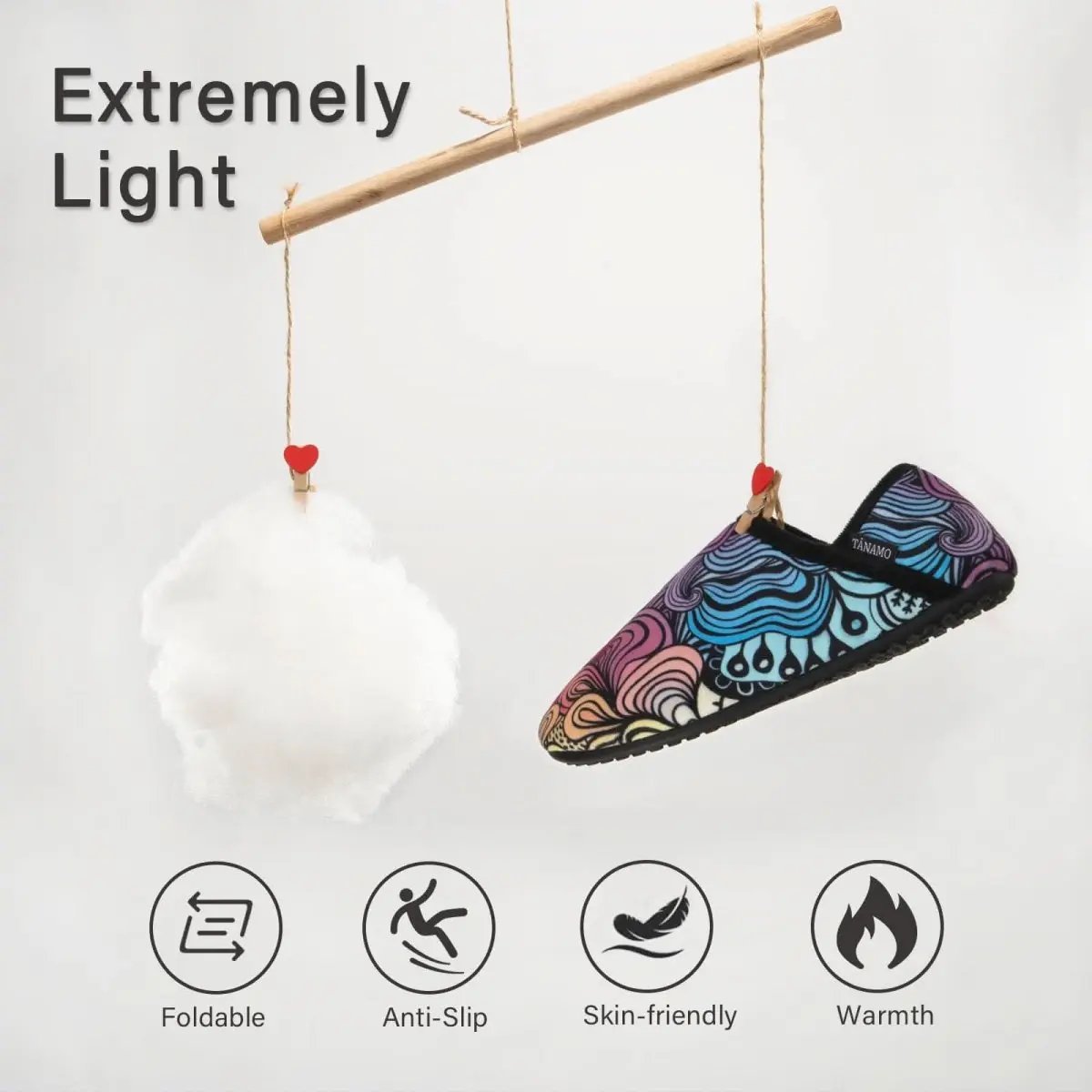 House Slippers for Women Men Indoor Barefoot Slippers Socks Furry Slip on House Shoes Cozy Comfy Slippers for Home Bedroom Travel Yoga - Love Salve